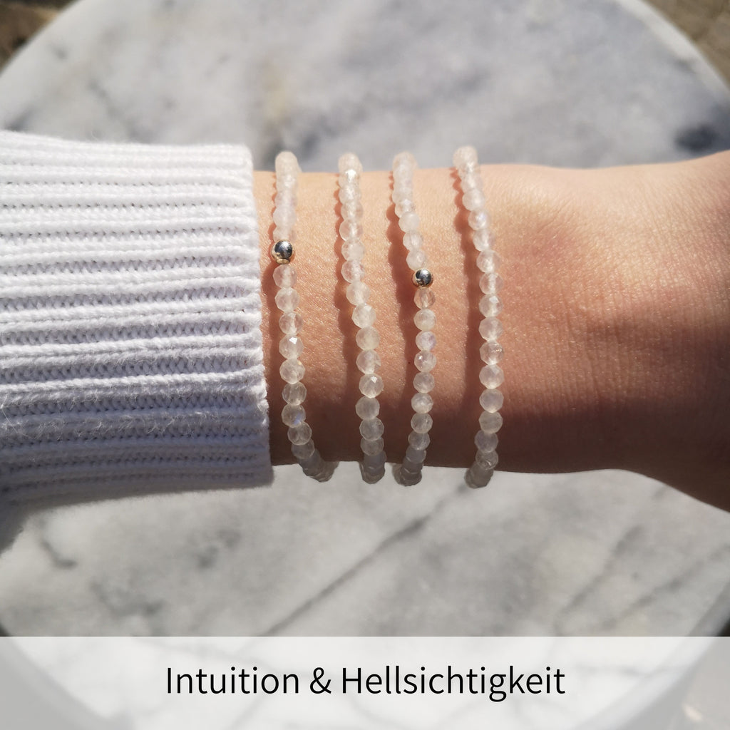 Damen Armband Labradorit weiß